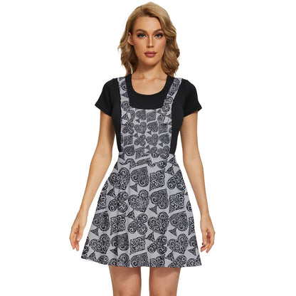 Playingcards-grey Apron Dress - Luxtrini, LLC