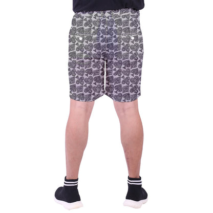 Playingcards-grey Men's Pocket Shorts - Luxtrini, LLC