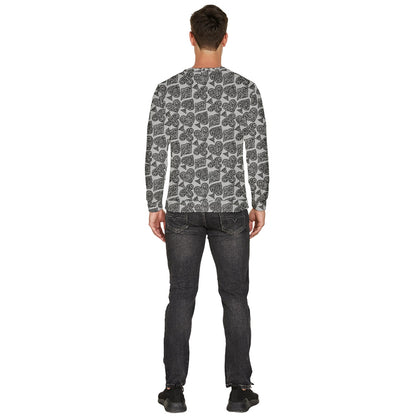 Playingcards-grey Men's Fleece Sweatshirt - Luxtrini, LLC