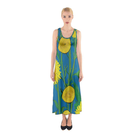 Sunflower Sleeveless Maxi Dress - Sizes up to 5XL