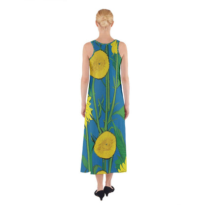 Sunflower Sleeveless Maxi Dress - Sizes up to 5XL