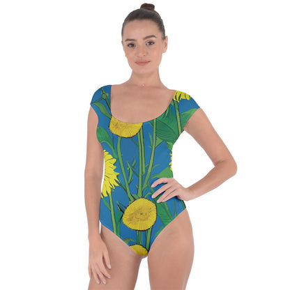 Sunflower Short Sleeve Leotard