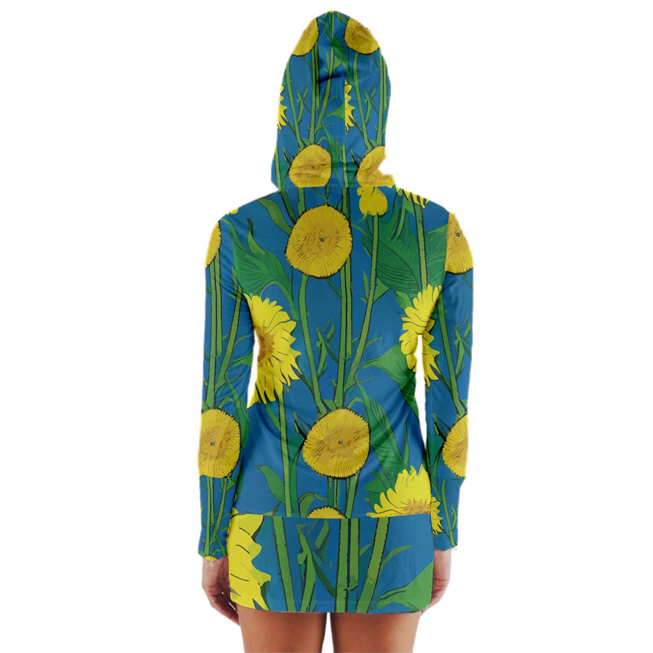 Sunflower Long Sleeve Hooded T-shirt