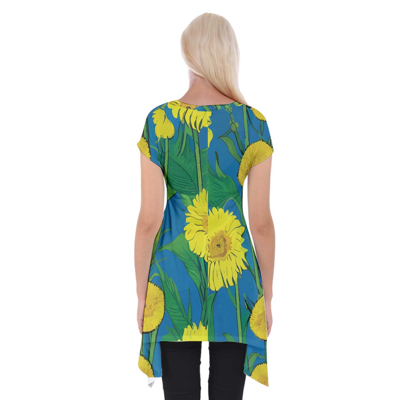 Sunflower Short Sleeve Side Drop Tunic