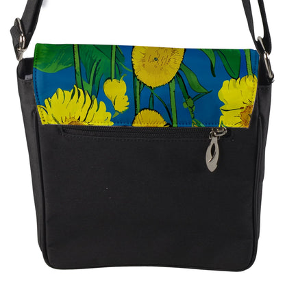 Sunflower Flap Closure Messenger Bag (S)