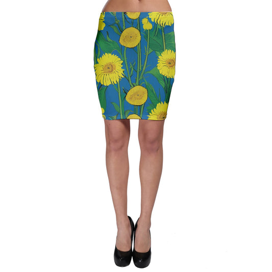 Sunflower Bodycon Skirt