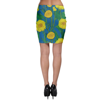 Sunflower Bodycon Skirt