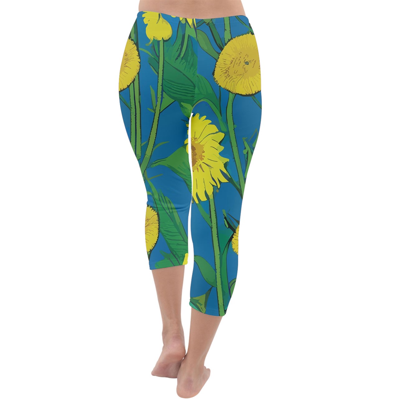 Sunflower Capri Winter Leggings