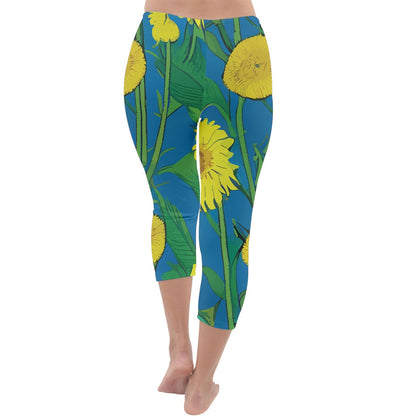 Sunflower Capri Winter Leggings