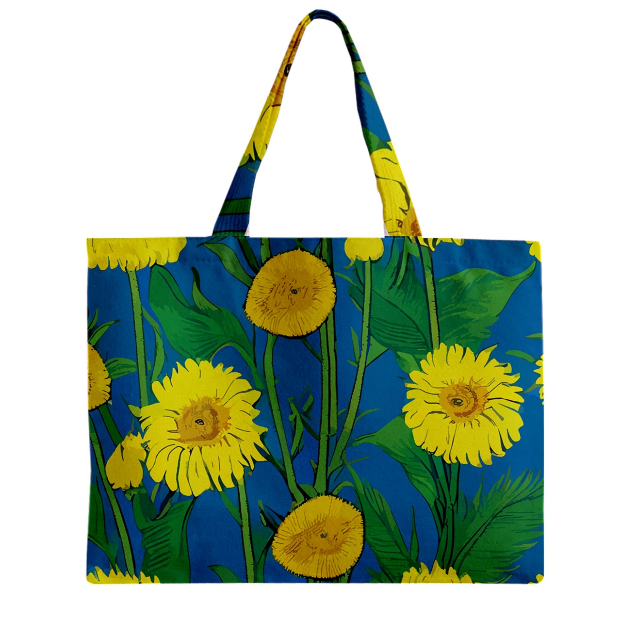 Sunflower Zipper Mini Tote Bag