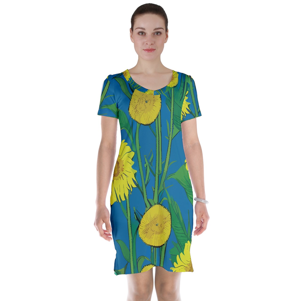 Luxtrini - Sunflower Short Sleeve Nightdress