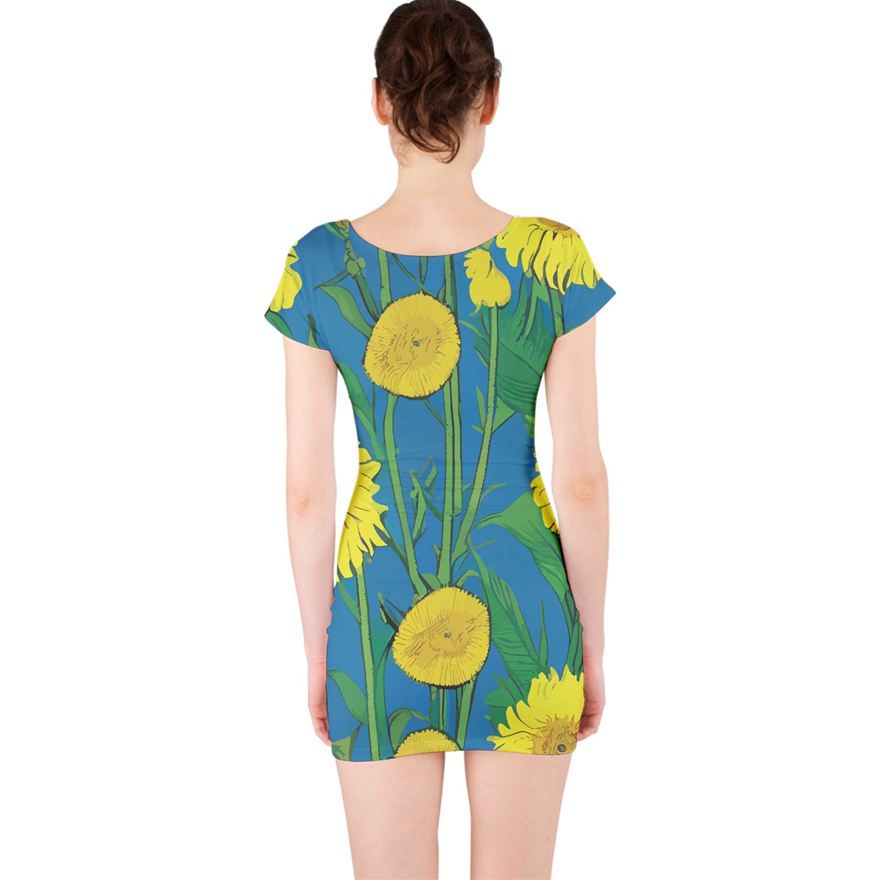 Sunflower Short Sleeve Bodycon Dress