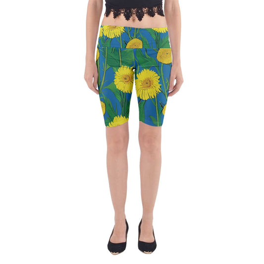 Sunflower Yoga Cropped Leggings