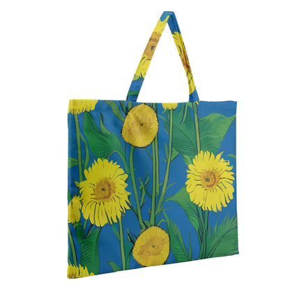 Sunflower Zipper Large Tote Bag