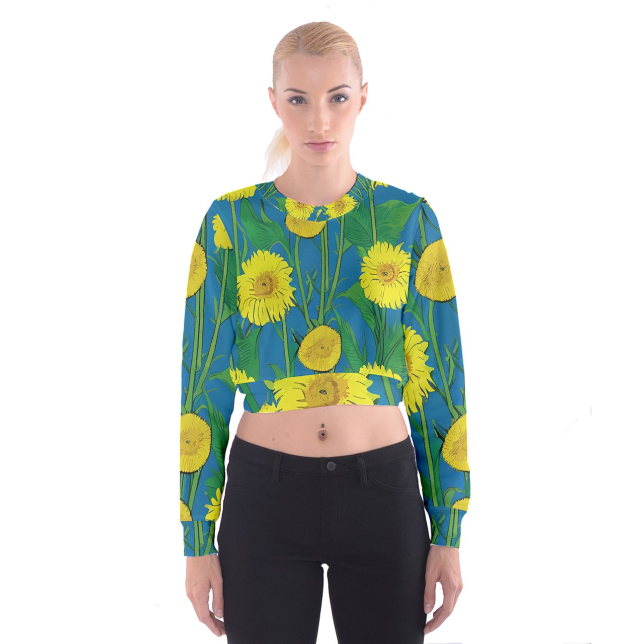 Sunflower Cropped Sweatshirt