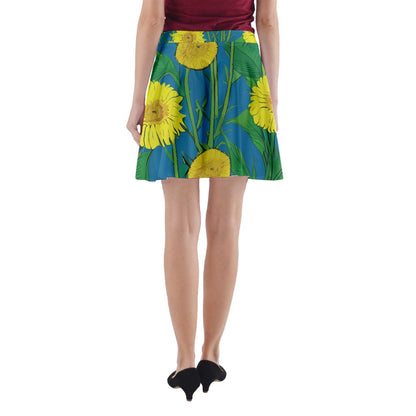 Luxtrini Sunflower A-Line Pocket Skirt