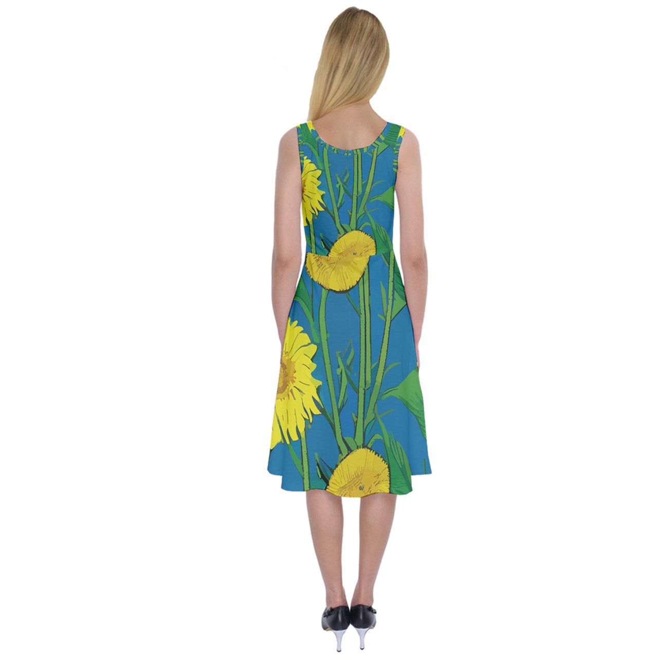 Sunflower Midi Sleeveless Dress