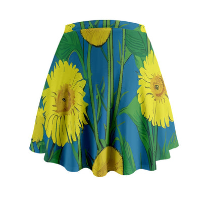 Sunflower Mini Flare Skirt