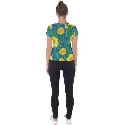 Sunflower Short Sleeve Sports Top