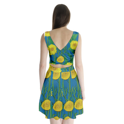 Sunflower Split Back Mini Dress