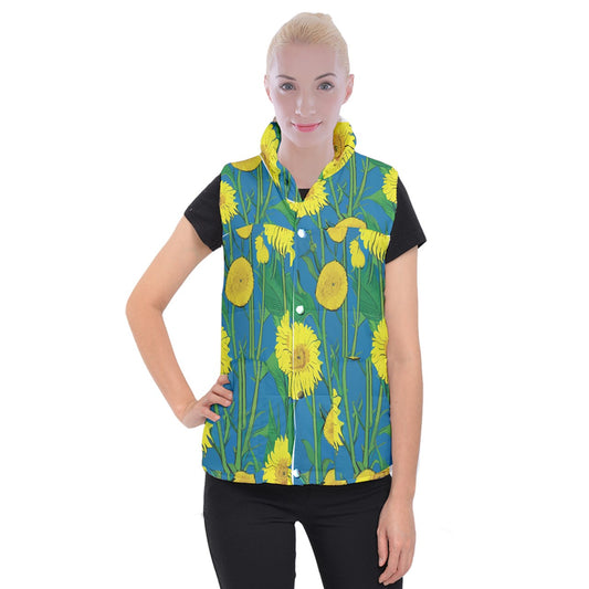 Sunflower Women's Button Up Vest