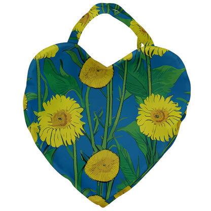 Sunflower Giant Heart Shaped Tote