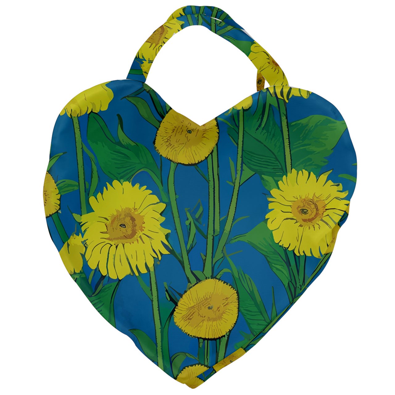 Sunflower Giant Heart Shaped Tote