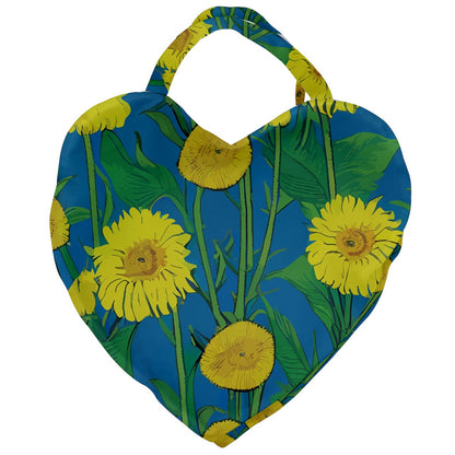 Sunflower Giant Heart Shaped Tote