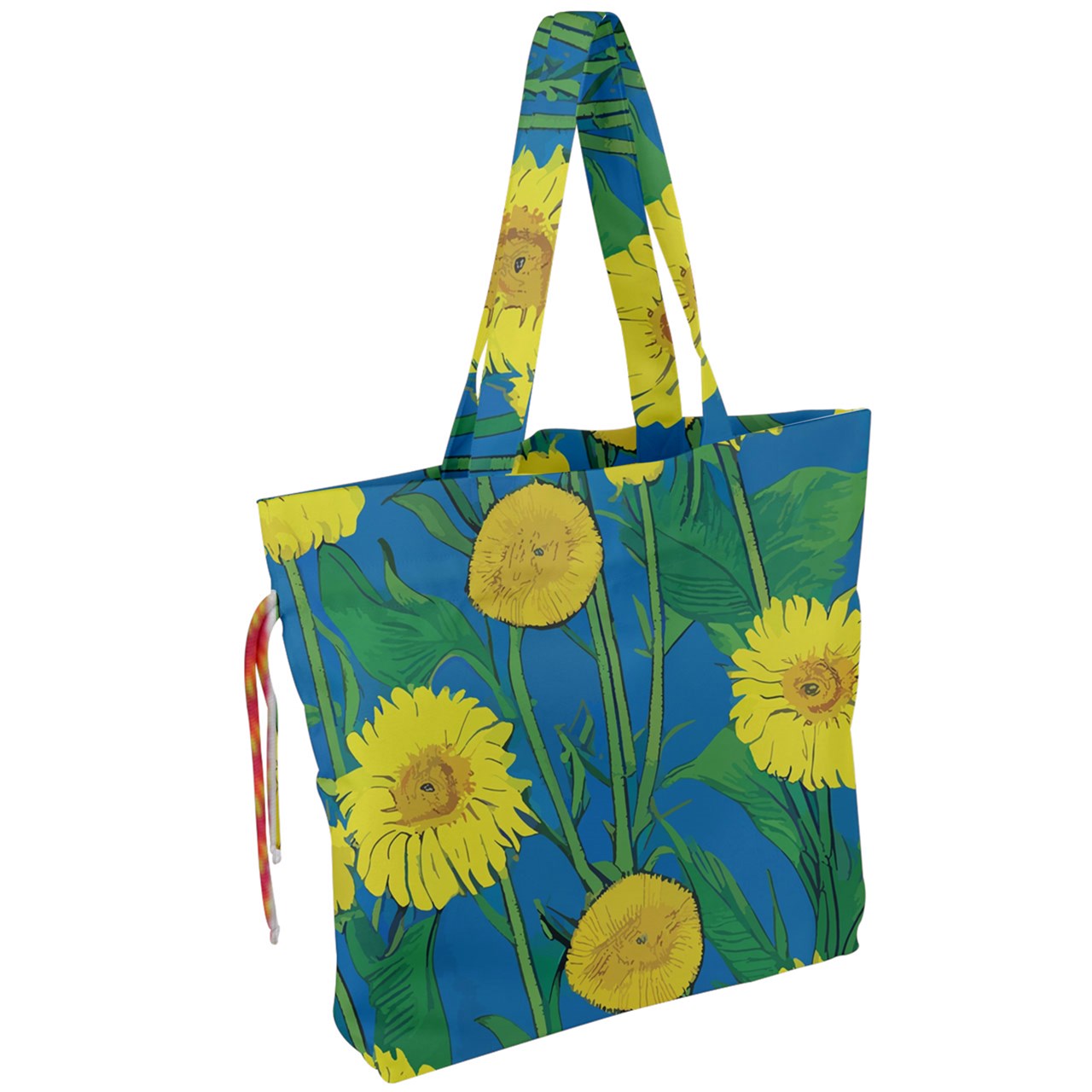 Sunflower Drawstring Tote Bag