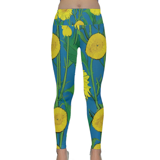 Sunflower Lightweight Velour Classic Yoga Leggings