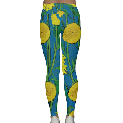 Sunflower Lightweight Velour Classic Yoga Leggings