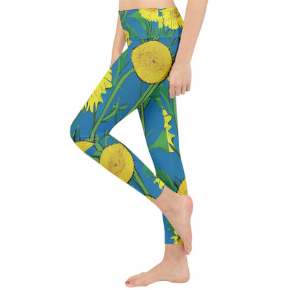 Sunflower Lightweight Velour Classic Yoga Leggings