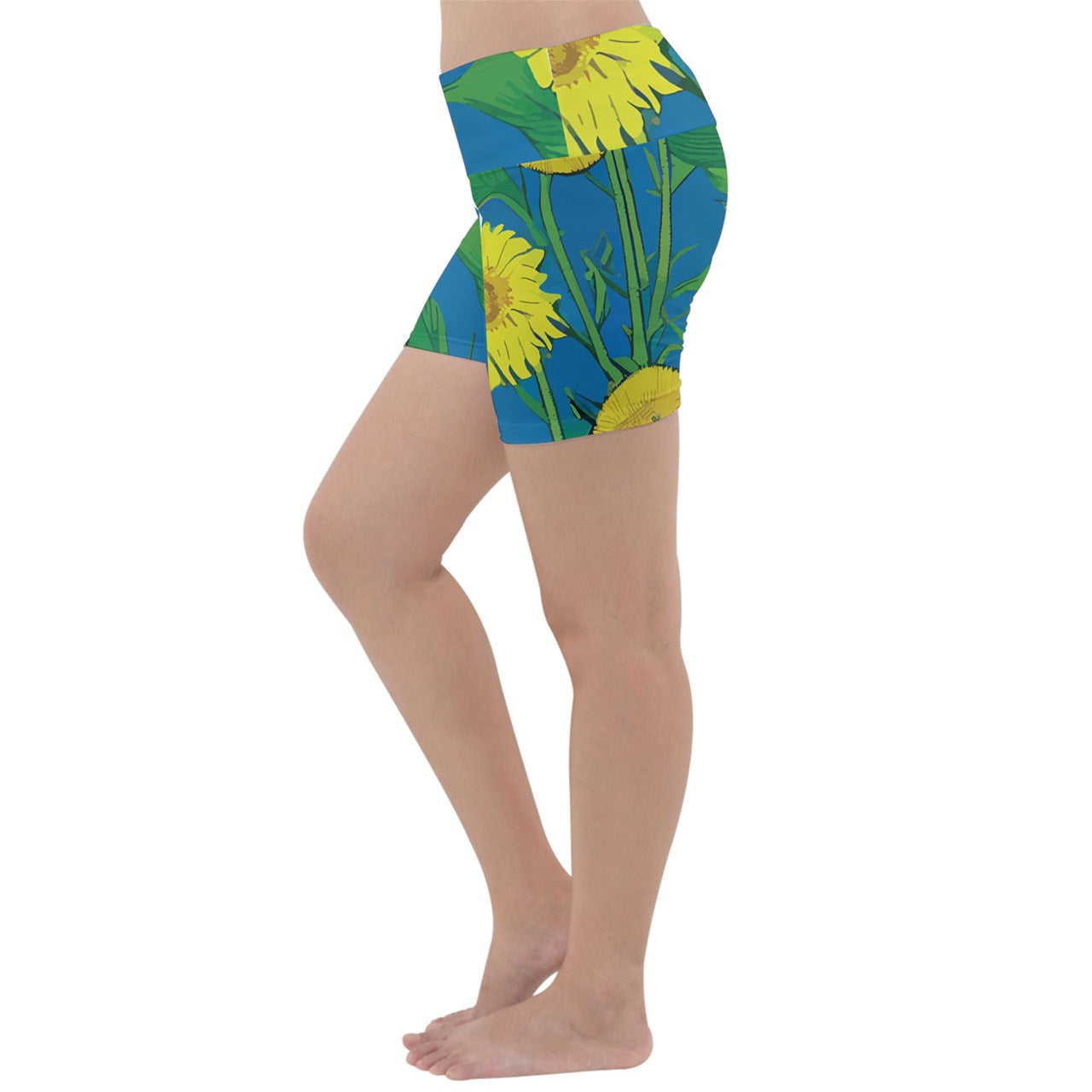 Sunflower Lightweight Velour Yoga Shorts