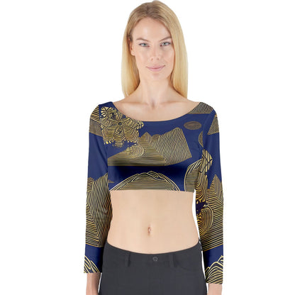 African | Ethnic | Long Sleeve Crop Top