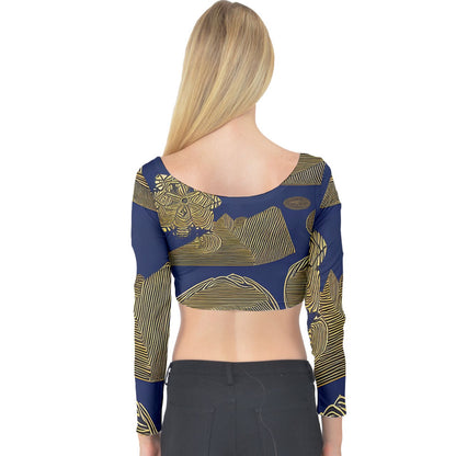 African | Ethnic | Long Sleeve Crop Top