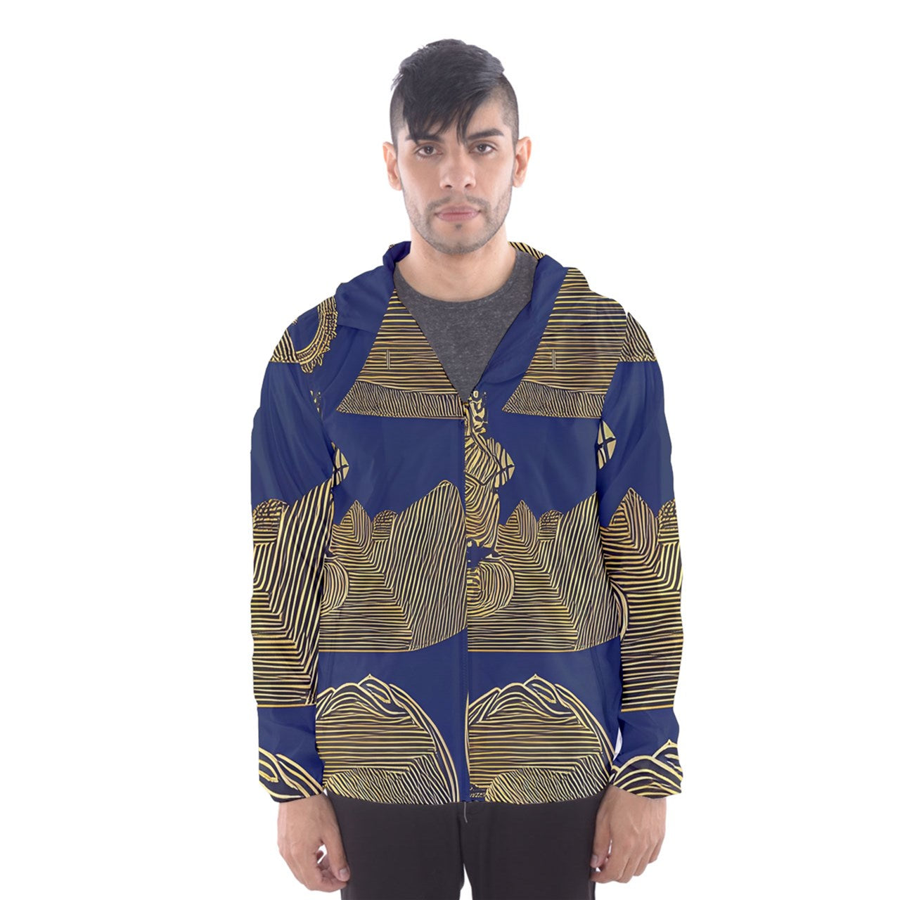 African | Ethnic | Men's Hooded Windbreaker