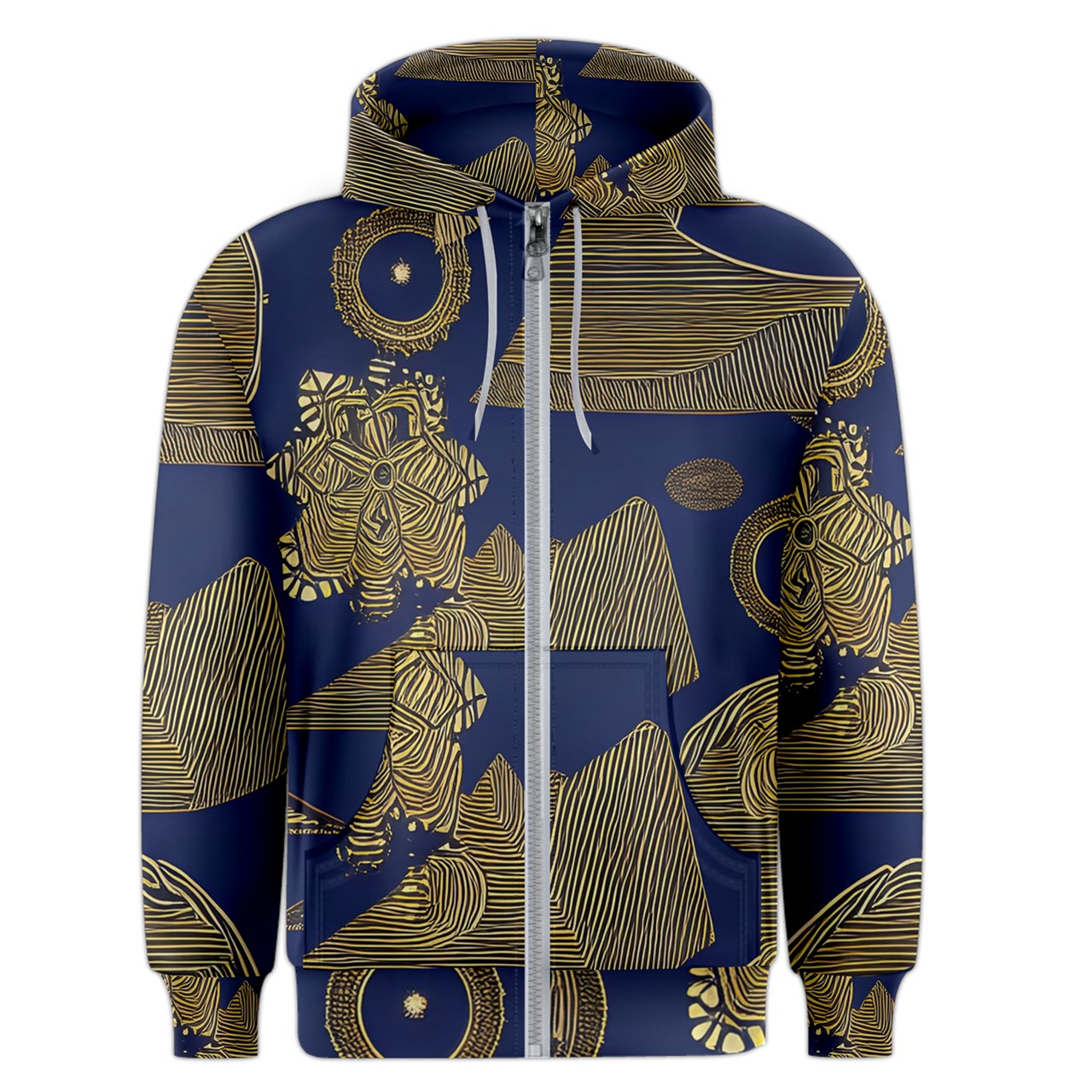 African | Ethnic  Men's Zipper Hoodie