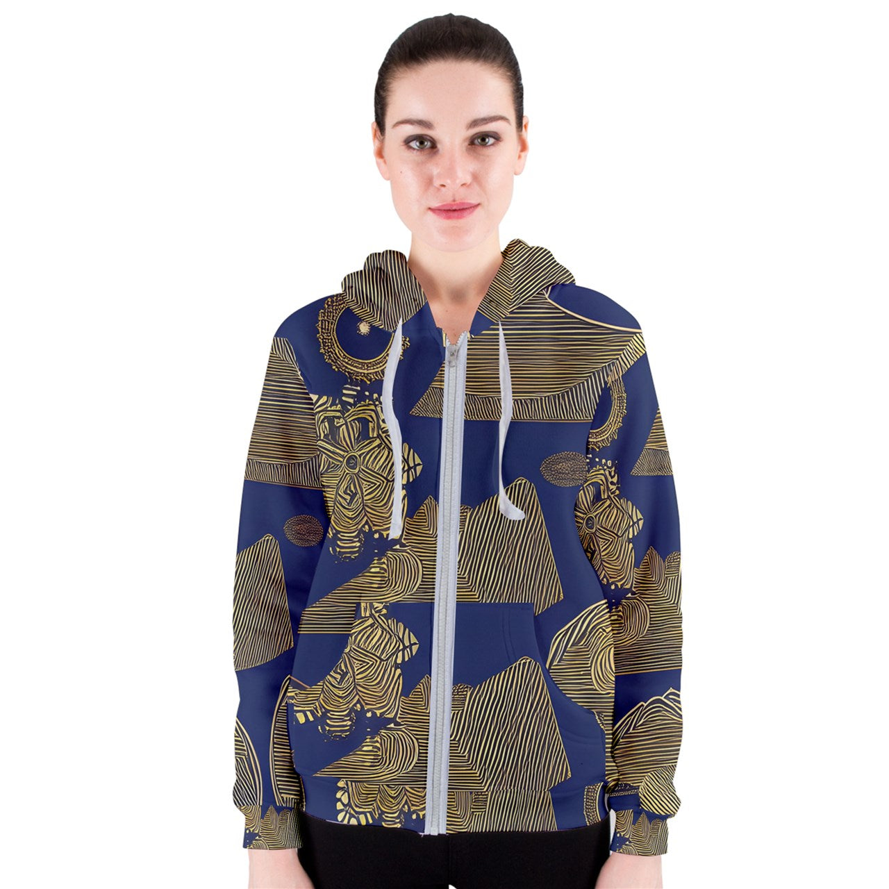 African | Ethnic | Women's Zipper Hoodie