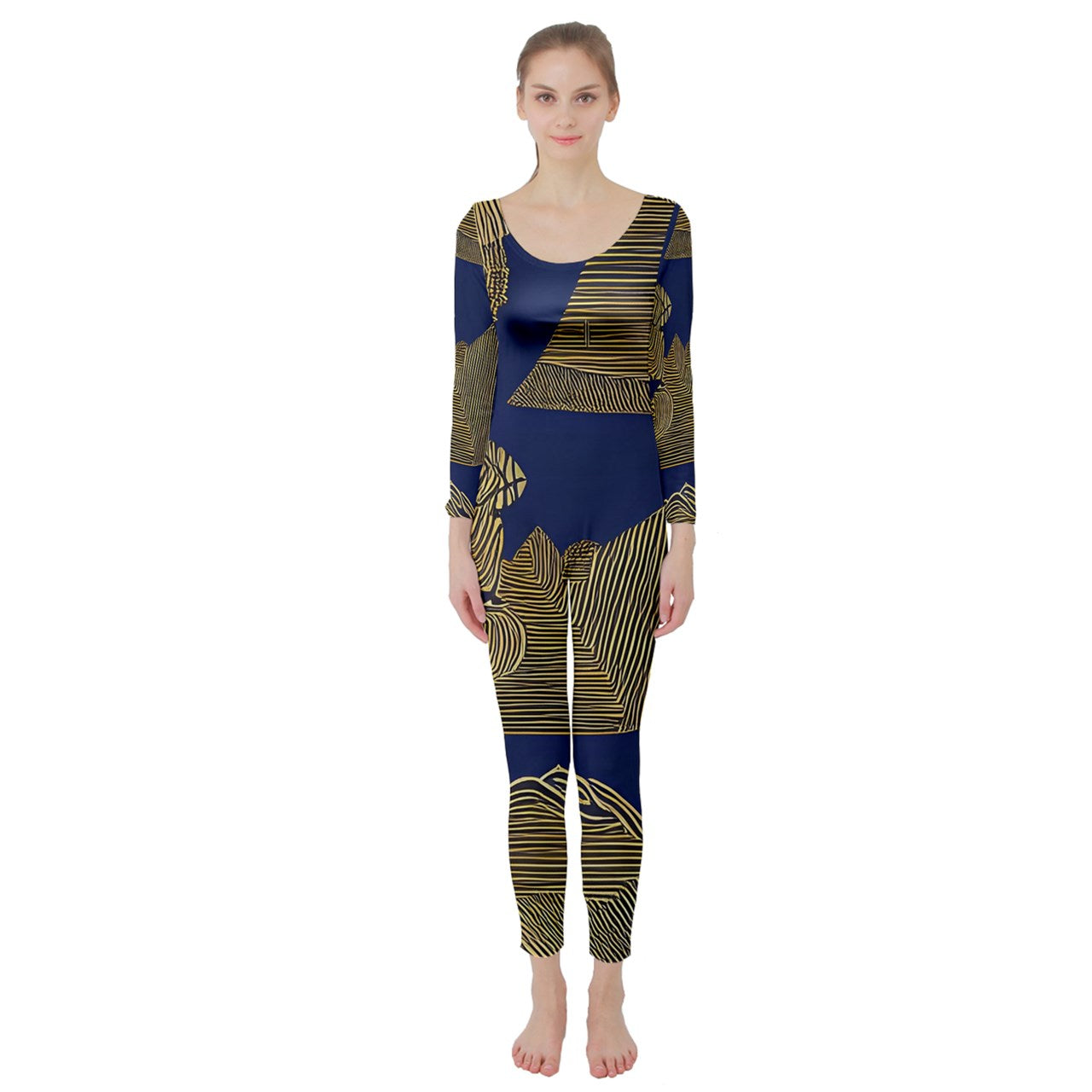 African | Ethnic |  Long Sleeve Catsuit