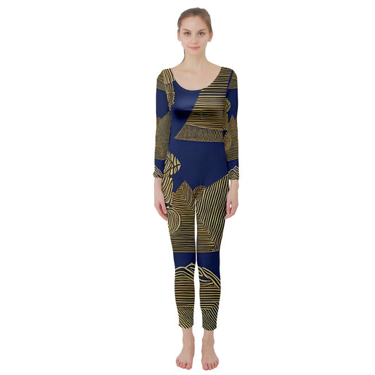 African | Ethnic |  Long Sleeve Catsuit