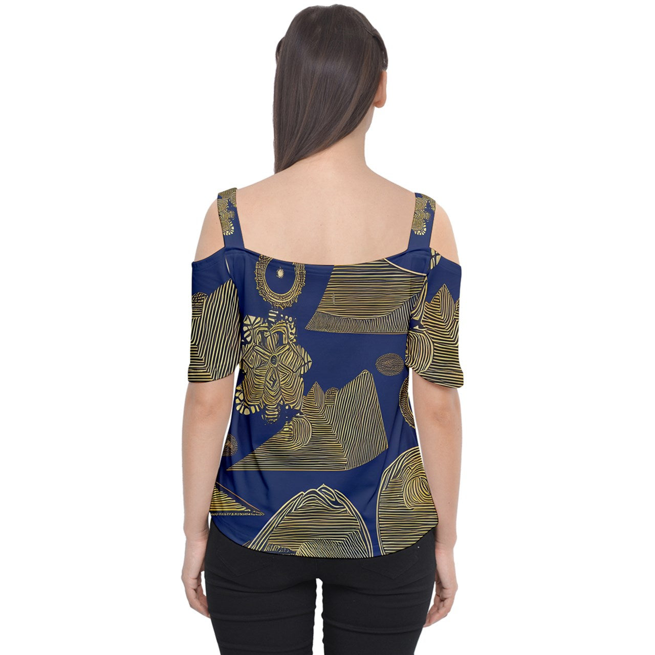 African | Ethnic | Cutout Shoulder Tee