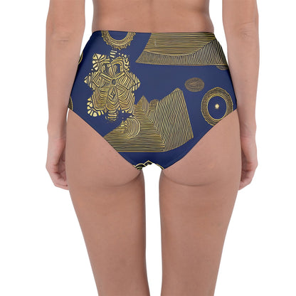 African | Ethnic |  Reversible High-Waist Bikini Bottoms