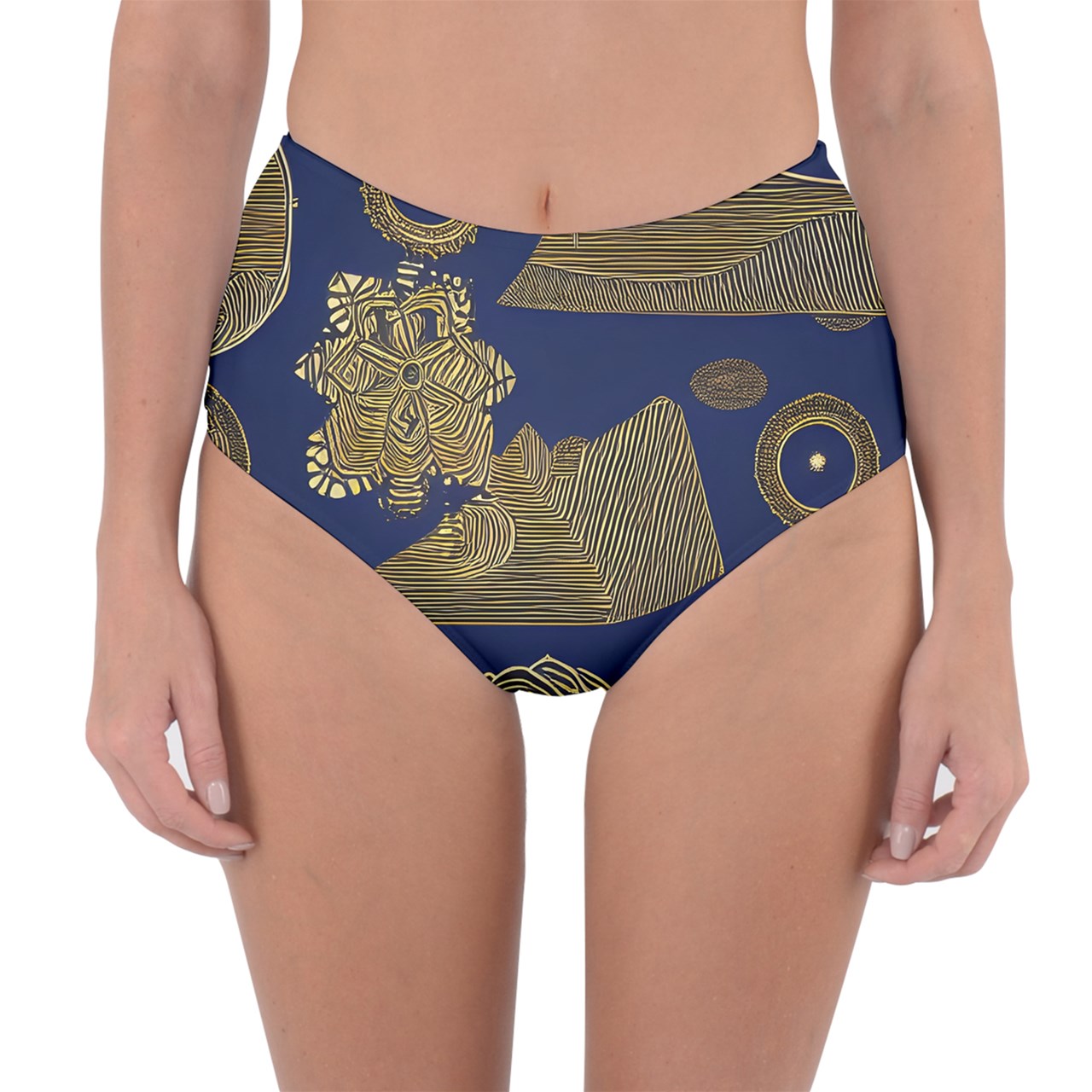 African | Ethnic |  Reversible High-Waist Bikini Bottoms