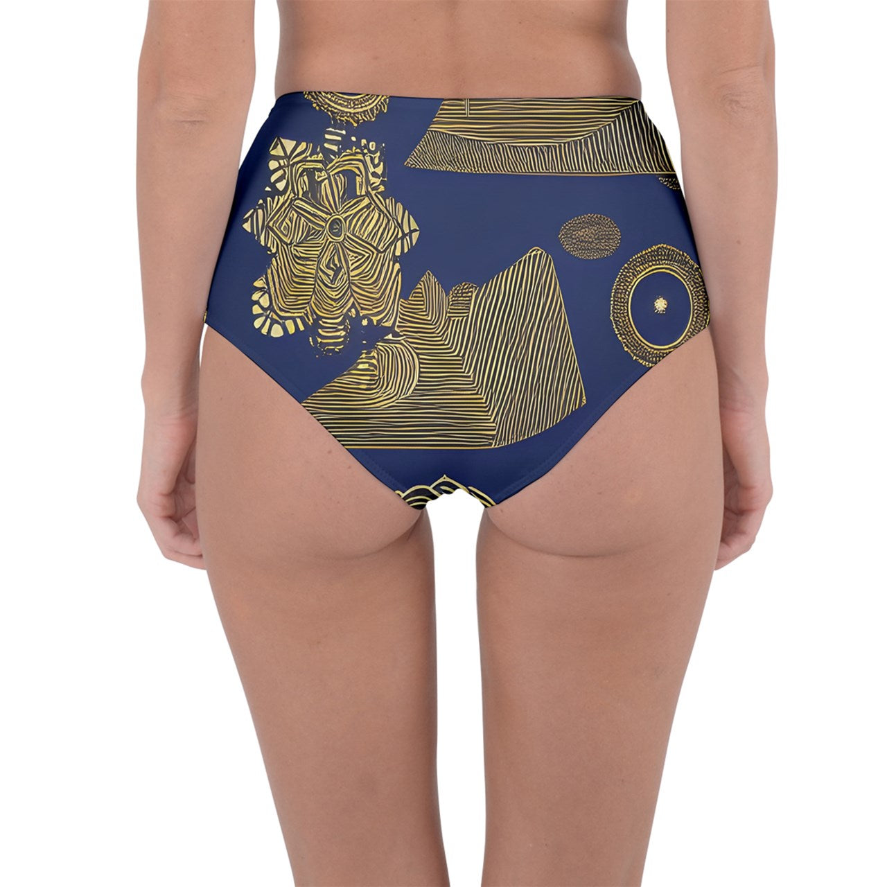 African | Ethnic |  Reversible High-Waist Bikini Bottoms