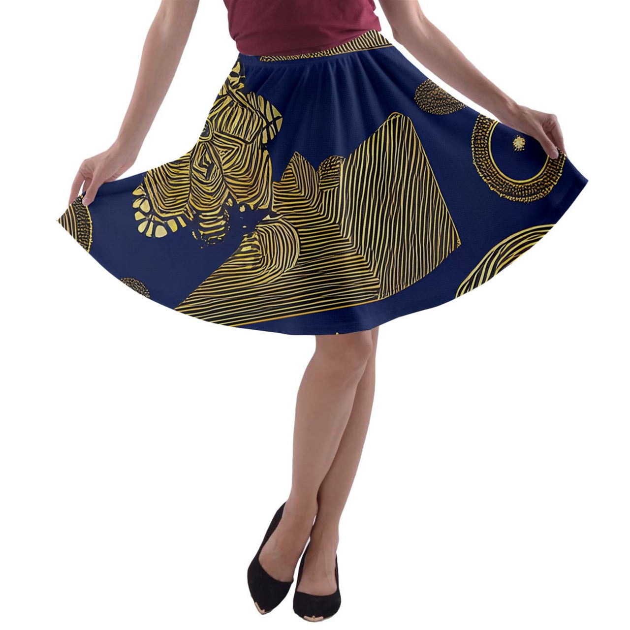 Luxtrini African | Ethnic |  A-line Skater Skirt