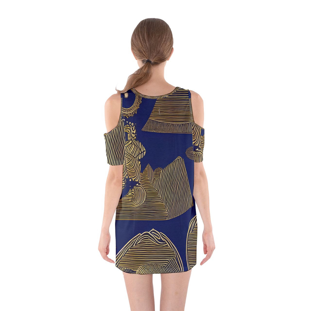 African | Ethnic | Shoulder Cutout One Piece Dress