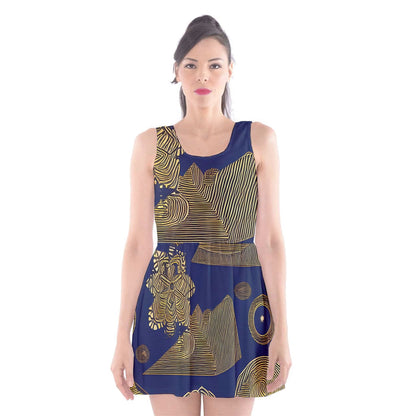 African | Ethnic | Scoop Neck Skater Dress