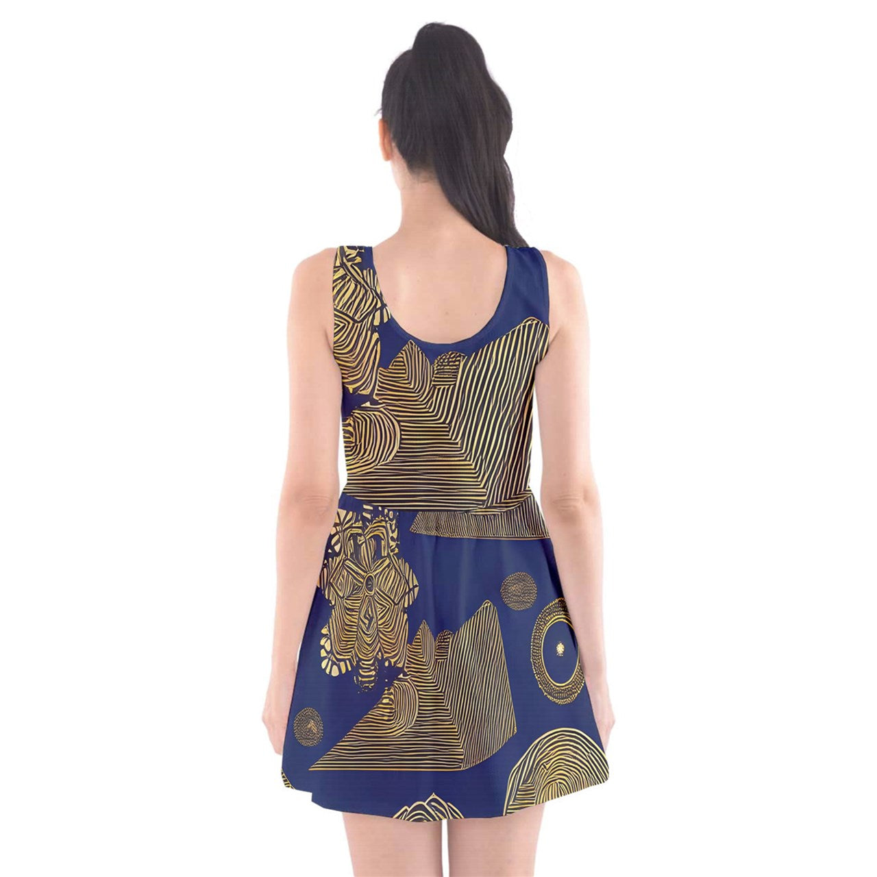 African | Ethnic | Scoop Neck Skater Dress