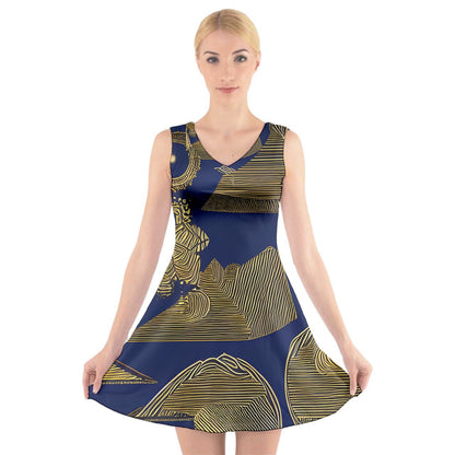 African | Ethnic | V-Neck Sleeveless Dress