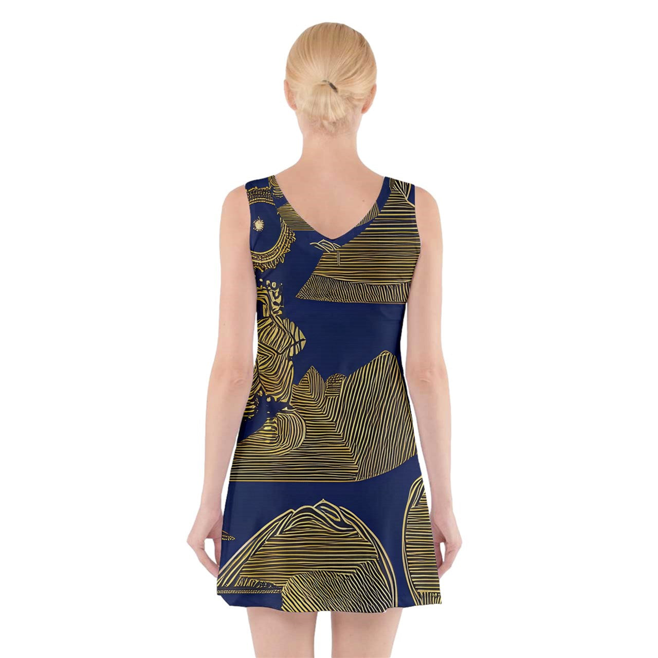 African | Ethnic | V-Neck Sleeveless Dress